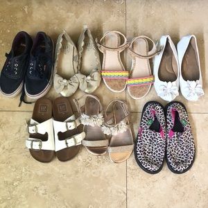 Bundle of 7 girls shoes & sandals, size 12